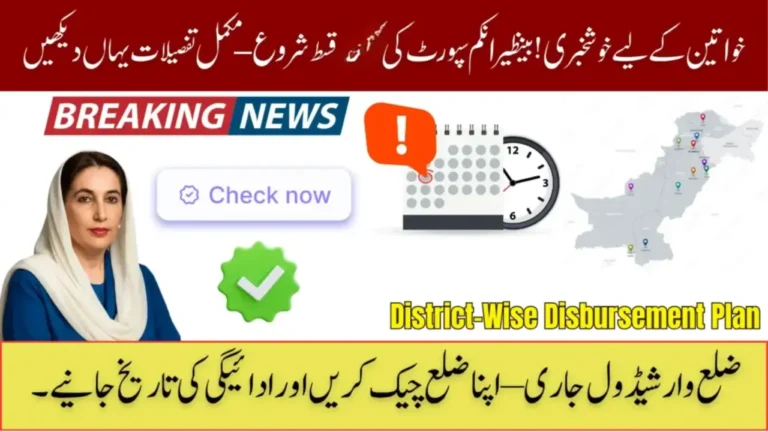 BISP 8171 Payment Schedule 2026 – Full District-Wise Disbursement Plan Announced