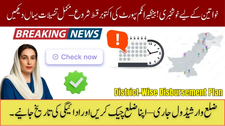 BISP 8171 Payment Schedule October 2025 – Full District-Wise Disbursement Plan Announced