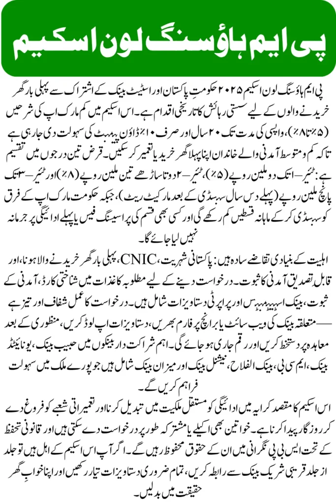 PM Housing Loan Scheme 2025 – Apply Online for Easy Installments & Zero Processing Fee