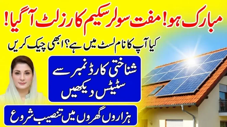 CM Punjab Solar Scheme 2025–26: How to Check Application Status by CNIC (Latest Update)