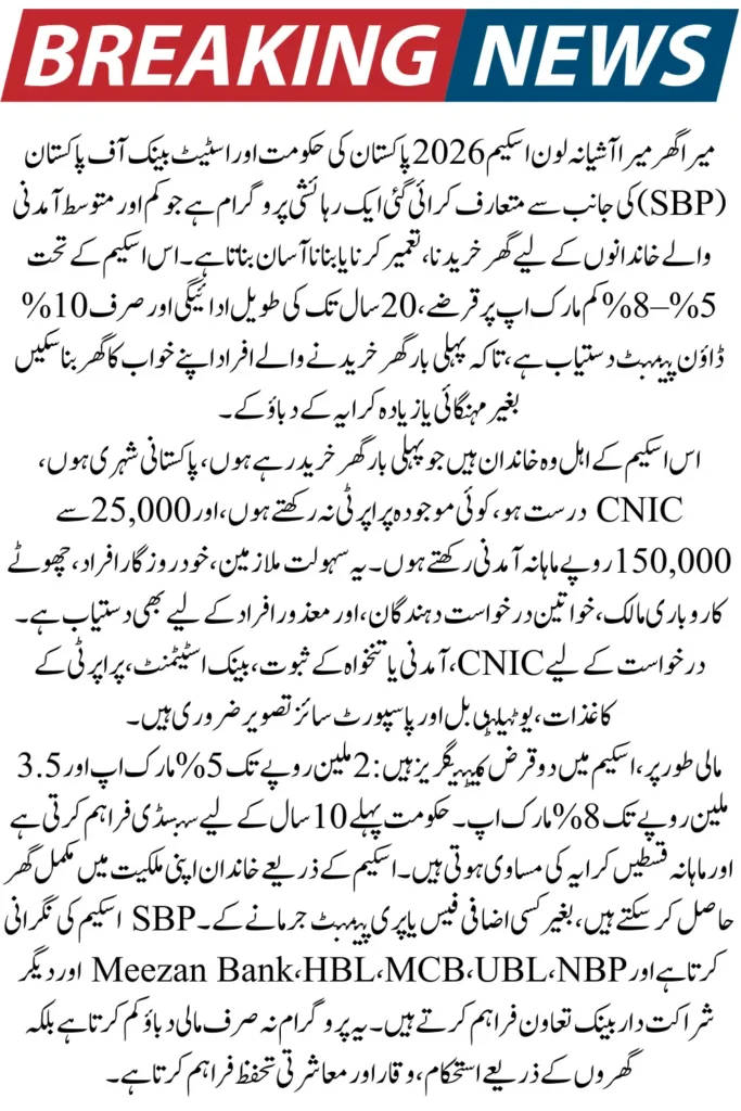 Mera Ghar Mera Ashiana Loan Scheme 2026 Complete Loan Details, Eligibility & Online Apply