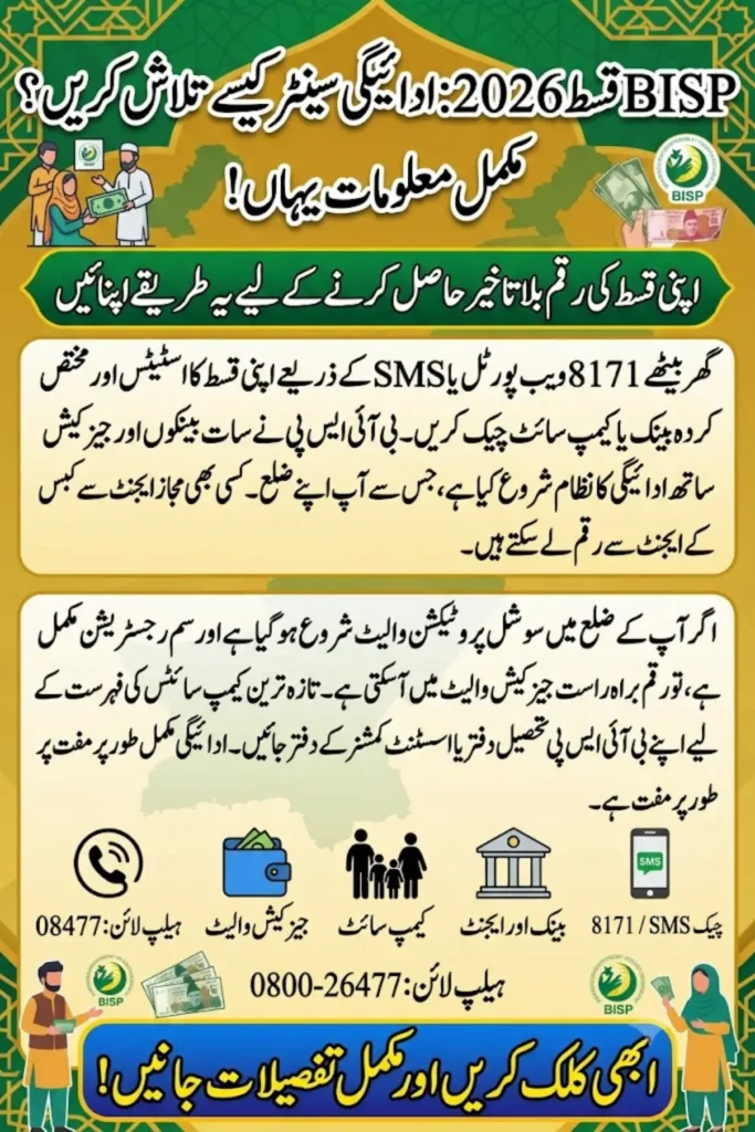 BISP Payment Location Finder 2026 – Find Your Nearest Center