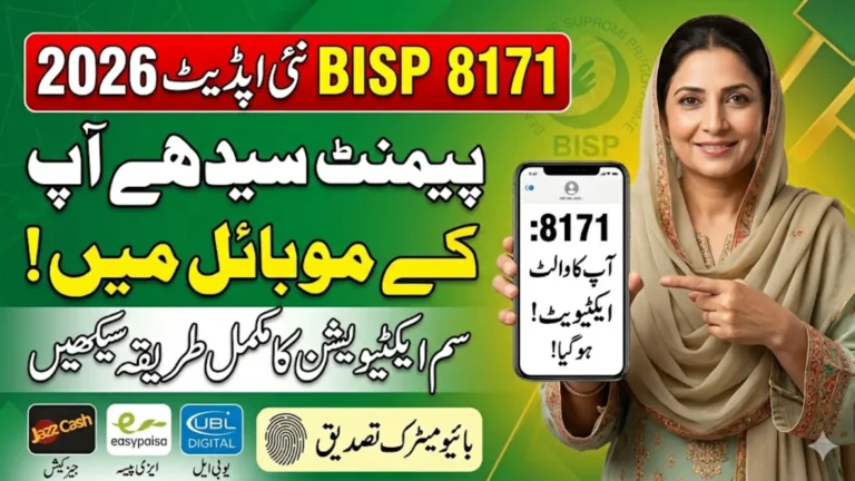 BISP Wallet SIM 8171 Activation 2026 Complete Guide to Digital Account Setup, SIM Verification & Payment Method