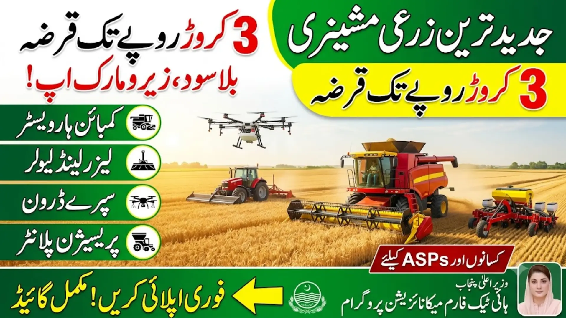 CM Punjab Farm Mechanization Program 2026: Interest-Free Loans Punjab