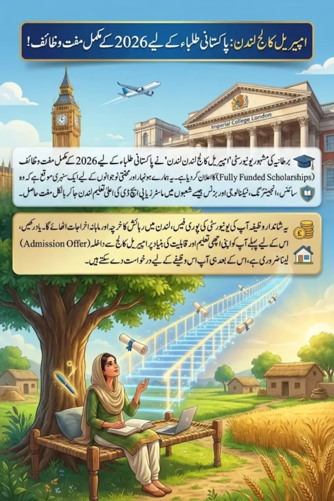 Fully Funded Imperial College London Scholarships 2026 for Pakistani Postgraduate Students – Apply Now!