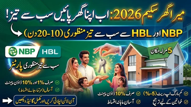 Mera Ghar Scheme 2026 Online Apply & Fastest Loan Approval via NBP & HBL Without Delays