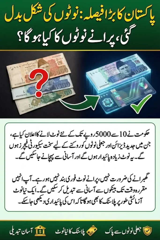 Pakistan to Introduce New Currency Notes with Advanced Security & Fresh Modern Designs