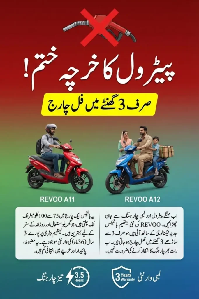REVOO Lithium Electric Bikes Hit Pakistan – A11 & A12 LFP Models with Rapid Charging Batteries
