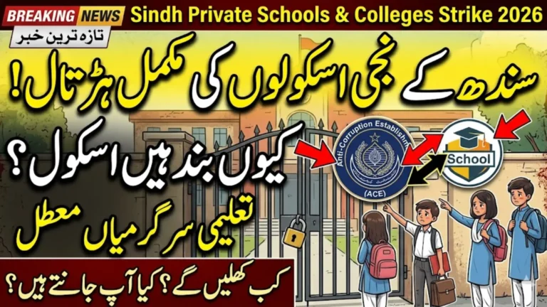 Sindh Private Schools & Colleges Strike 2026 Reason, Dates & Updates on Anti-Corruption Drive