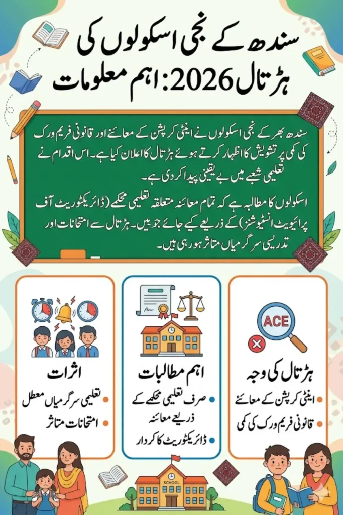 Sindh Private Schools & Colleges Strike 2026 Reason, Dates & Updates on Anti-Corruption Drive