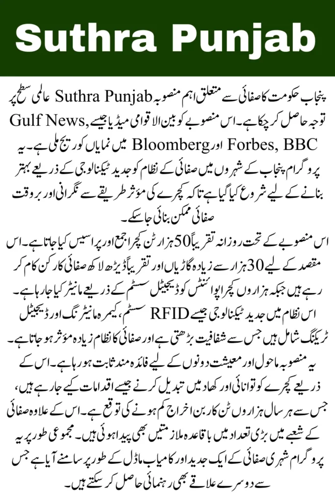 Suthra Punjab Wins Global Recognition for Innovative Urban Waste Management Programs