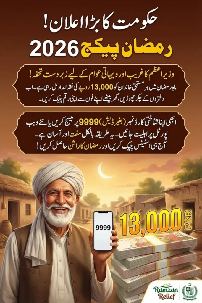 9999 Web Portal 2026 How to Check 13000 Ramzan Package Status Online