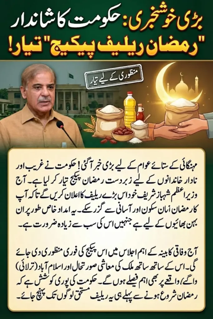 Govt to Unveil Ramazan Relief Package Today to Support Vulnerable Citizens