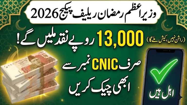 PMRRP NITB Online Verification 2026 Check 13,000 Ramzan Relief Package Status via CNIC