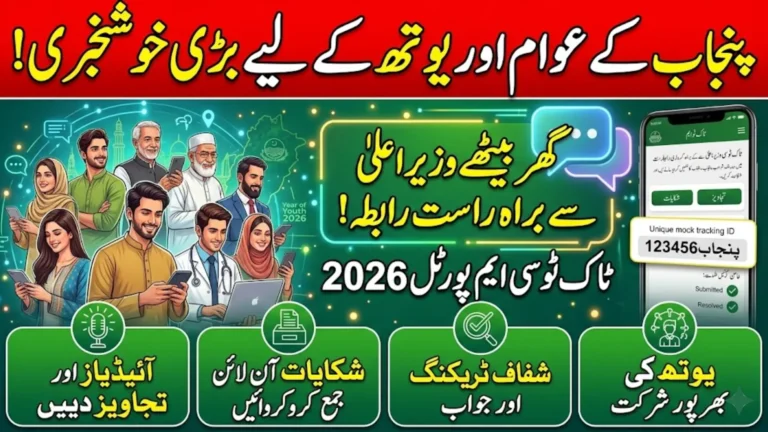 Talk to CM Portal 2026 How to Submit Ideas & Complaints at talk2cm.punjab.gov.pk