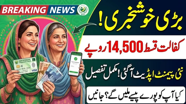 BISP Increases Benazir Kafaalat Stipend to Rs14,500 – New Payment Update for Beneficiaries