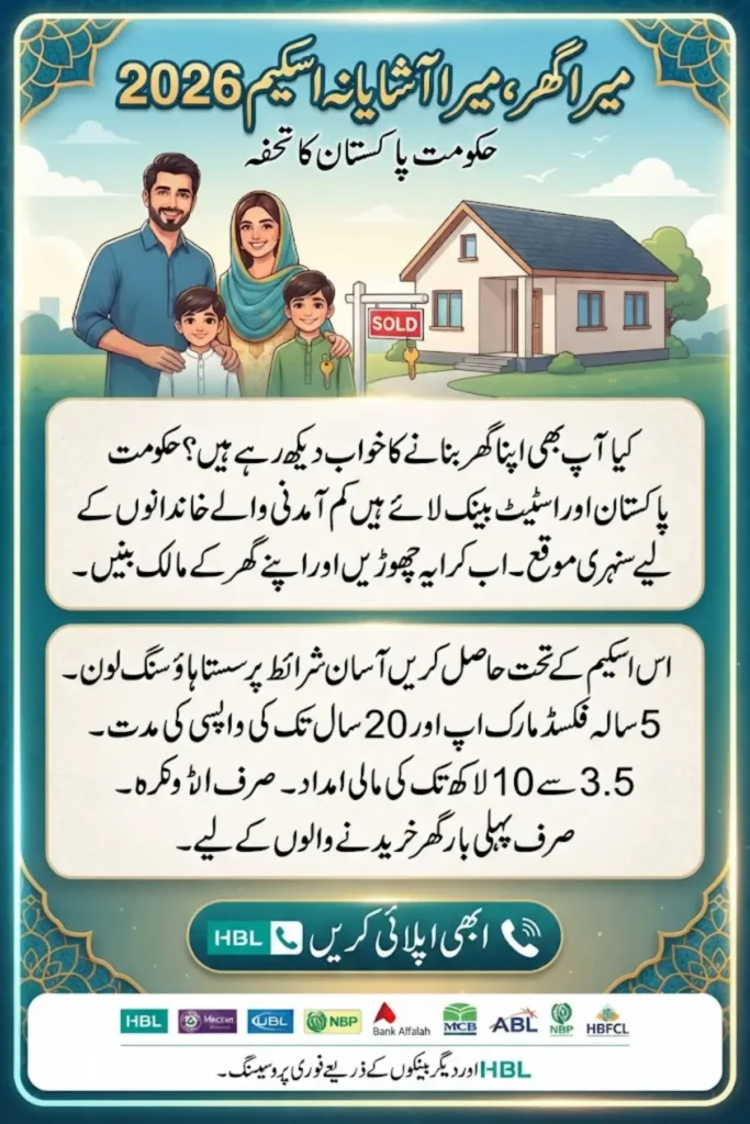 Mera Ghar Mera Ashiana Scheme 2026 Apply Online via HBL Portal & Get Instant Loan Approval for Your Dream Home
