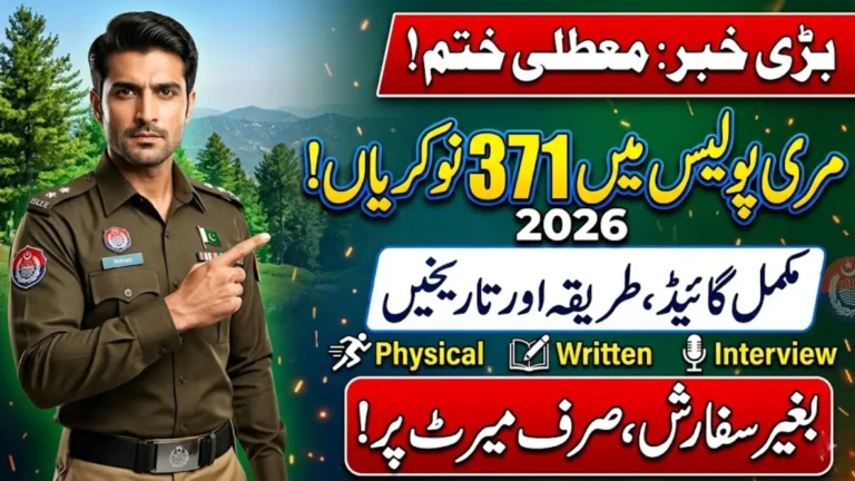 Punjab Murree Police Jobs 2026 Complete Recruitment Schedule and Application Guide