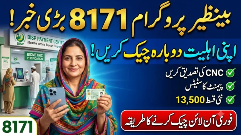 BISP 8171 Eligibility Recheck Guide 2026 Step-by-Step Process to Confirm Your CNIC & Payment Status Online