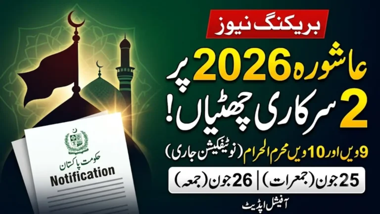 Pakistan Announces Two Public Holidays for Ashura 2026