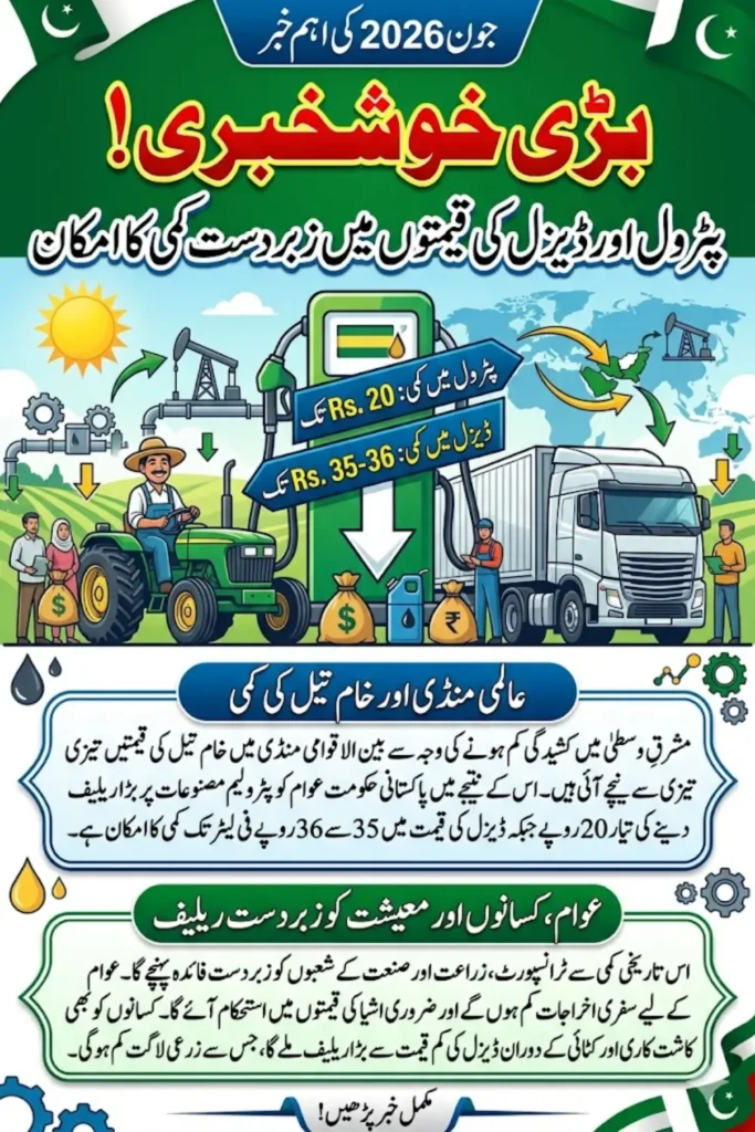 Petrol Price Reduction in Pakistan June 2026: Govt Expected to Announce Massive Cut in Petrol and Diesel Rates