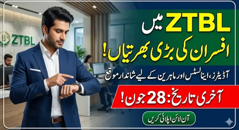 ZTBL Jobs 2026 Announced for Auditors, Analysts and Banking Experts