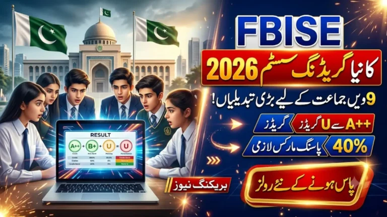 FBISE Result 2026 – New Grading System Explained (A++ to U)