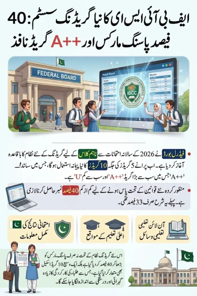 FBISE Result 2026 – New Grading System Explained (A++ to U)
