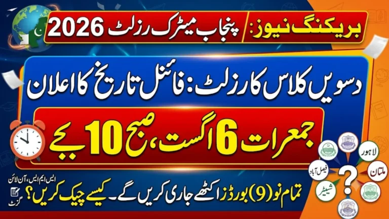 Punjab 10th Class Result 2026 – Coming August 6 at 10 AM